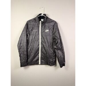 Nike Air Men's Black Windbreaker Jacket Full Zip  Activewear Light Used sz S